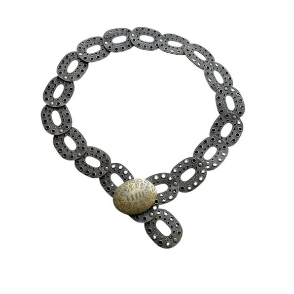 Vintage y2k moroccan style disc brown concho belt womens one size fits all - Picture 4 of 6